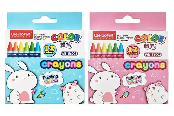 Крейда воскова 12 кольорів Weibo, 56003WB купити