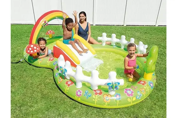 Ігровий центр INTEX "Мій сад" з фонтаном, надувними іграшками та гіркою 57154 р.290*180*104см купити недорого в Україні, фото 3