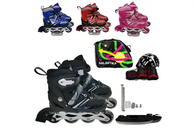 Ролики RS-0038 L (39-42) набір PU колеса, світло, розсувні, напівм'який носок, алюмінієіва основа, ABEC-7, 4 кольори, сумка купити