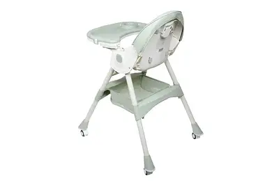 Стільчик для годування Kidoro One (ST-6540) Green, з екошкіри на колесах, у коробці р.52x25x43 см купити