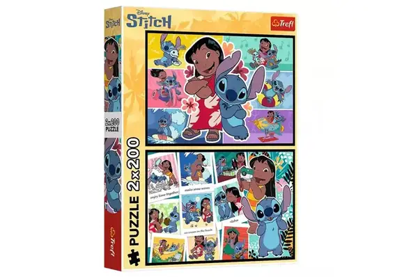 Пазли - 2в1 200 елм. - 13334 "Ліло і Стіч. Щасливе життя", Trefl купити