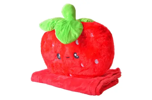 М'яка іграшка+плед MP08 полуниця 40см, плед 80x120 см купити