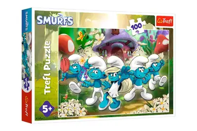Пазли - 100 елм. - 16487 "Смурфики. Зустріч зі смурфами" Trefl купити