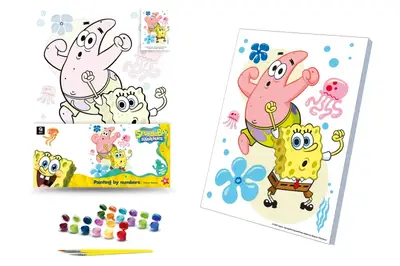 Набір для розпису по номерах 30х40 см QB914-012 "Губка Боб: Час танцювати!" qbee купити