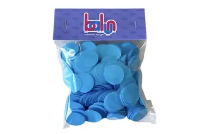 Конфеті голубе (кружечки) 50 грам купити