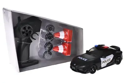 Машина на радіокеруванні 93228 "Поліція" дрифт, змінні колеса, акумулятор, в коробці р.25x11x25 см YG Toys купити