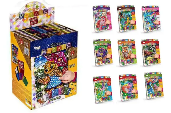 Набір для творчості БМ-03-01,02,03,04,05...10 "Блискуча мозаїка "Glitter Mosaic" DANKO купити