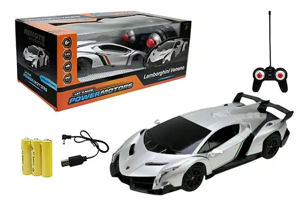 Машина на радіокеруванні PM2410, 1:24 LAMBORGHINI VENENO сiрий колiр,акум.,світло у кор.26.5x14x10.5см "POWERMOTORS" купити