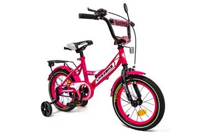 Велосипед дитячий 2-х колісний 14" 241401 Like2bike Sky, рожевий, рама сталь, з дзвінком, ручне гальмо, збірка 75% купити