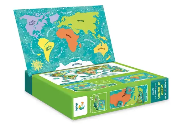 Магнітна гра 200267 "Мапа Світу: Тваринки" DoDo купити недорого в Україні, фото 5