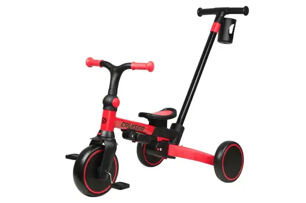 Триколісний біговел 3 в 1 Maraton Tri-cycle Cruiser Milano 001 red з батьківською ручкою купити