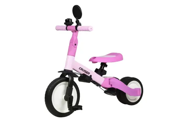 Біговел Tri-cycle 5in1 Cruiser Versa pink трансформер з дашком купити недорого в Україні, фото 3