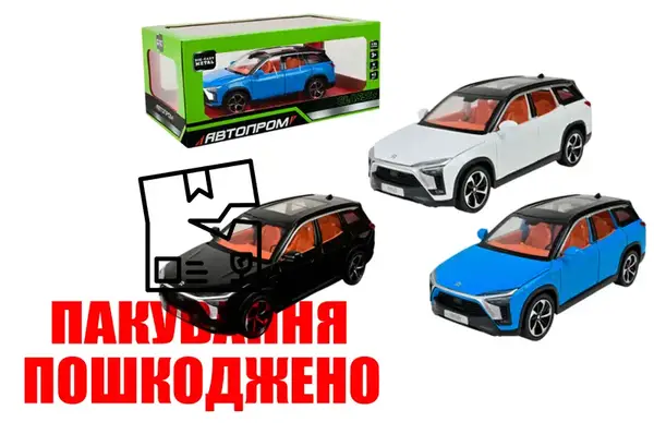 OUTLET 0 Машина АВТОПРОМ AP7732 Nio ES8 1:24,світло, звук, відкриваються двері, коробка р. 28x16x12,8см купити