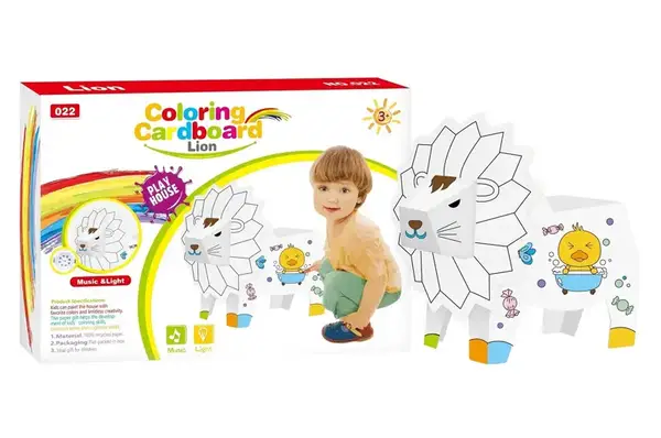 Набір для творчості "Розмальовка-конструктор: Лев" в коробці YX6768-6 купити