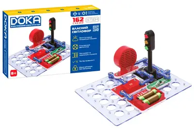 Конструктор електронний D70714 "162 СХЕМИ" DOKA купити