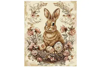 Набір для розпису по номерах 40х50см KHO5183 "Великодній кролик 2" IDEYKA купити