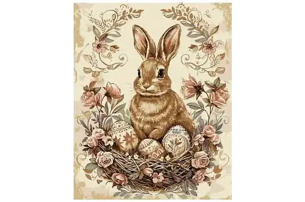 Набір для розпису по номерах 40х50см KHO5183 "Великодній кролик 2" IDEYKA купити