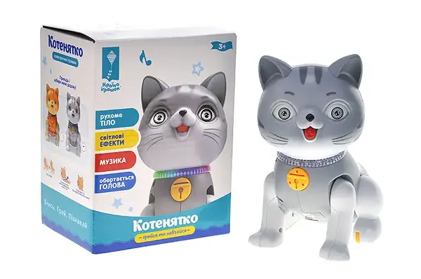 Кіт музичний PL-724-14 українська мова, музика, пісня, у коробці 13*9,7*17см купити недорого в Україні, фото 4