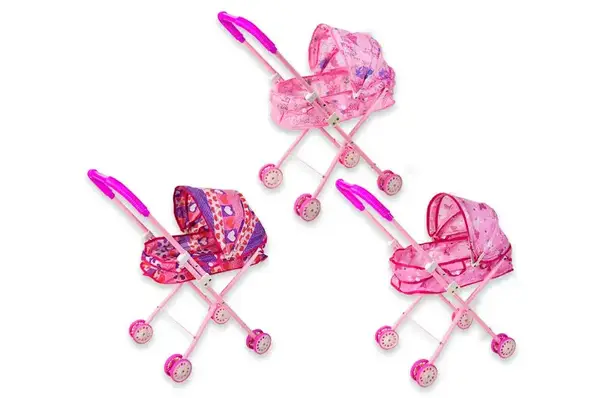 Візок металевий для ляльки 9309L зимовий, 4 подвійних колеса, в кульку 36*26*53 см купити