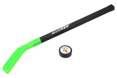 Хокейна клюшка з шайбою в сітці 5657-1 р.72*13*2,5см купити