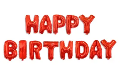 Надпис Happy Birthday червоний купити