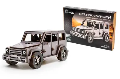 Конструктор Puz-26914 "Gelandewagen" дерев'яний, 109 дет., р.33х16 см PuzzleOK Конструктор Puz-26914 "Gelandewagen" дерев'яний, 109 дет., р.33х16 см PuzzleOK купити