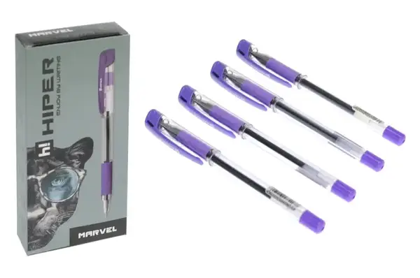 Ручка гелева HG-2175 "Marvel" 1мм, фіолетова HIPER купити