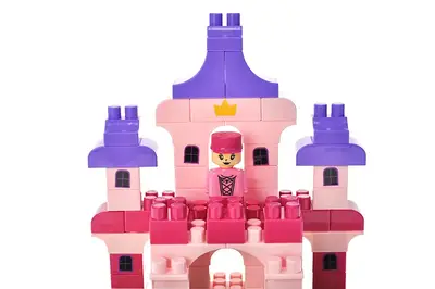 Конструктор блочний QB300-004 "Block&Steps: Замок Принцеси" + ходилка і меморі гра 3в1, 74дет. qbee купити