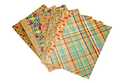 Набір кольорового картону "Крафтові візерунки" Преміум А4, 8 арк/КККВ-А4-8 купити