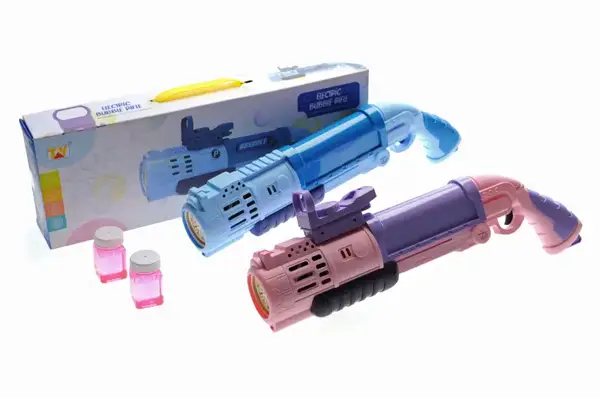 Пістолет з мильними бульбашками на батарейках в коробці, 2 кольори 2201-4 р.42,5*14,5*6,5см купити недорого в Україні, фото 2