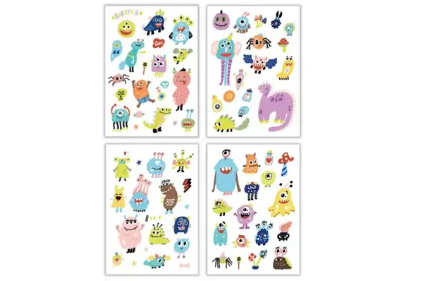 Набір дитячих тимчасових татуювань "Монстри на вечірці" 301099 DoDo купити недорого в Україні, фото 2
