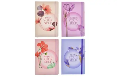 Блокнот на гумці А5 13.6×20.8 cm, 80 арк.,тверда обкладинка Квіти 761322ML Блокнот на гумці А5 13.6×20.8 cm, 80 арк.,тверда обкладинка Квіти 761322ML купити