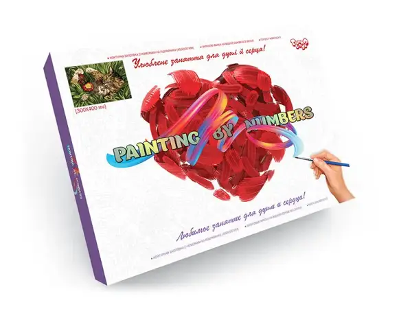 Набір для розпису по номерах 30x40 см KpN-03-01,02,03,04...10 "PAINTING BY NUMBERS" в коробці DANKO купити недорого в Україні, фото 10