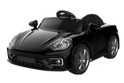 Електромобіль KD5088-1 чорний, шкіряні сидіння, колеса EVA, MP3, Р/К, 6В*4.5АH, 1*18W купити