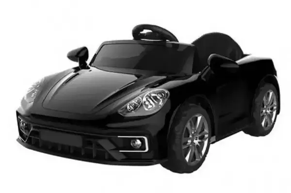 Електромобіль KD5088-1 чорний, шкіряні сидіння, колеса EVA, MP3, Р/К, 6В*4.5АH, 1*18W купити