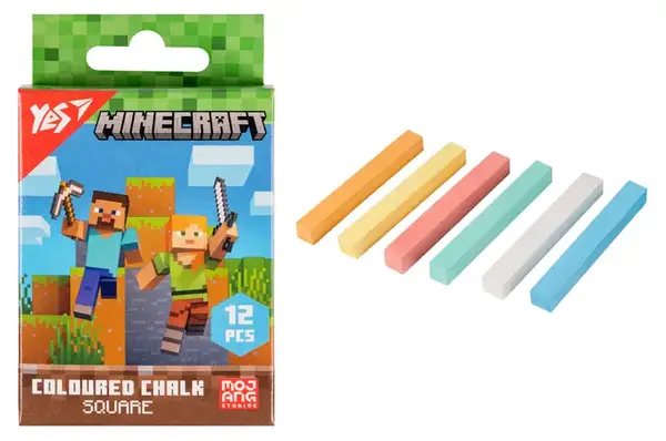 Крейда кольорова YES "Minecraft" квадратна 12 шт 400483 купити недорого в Україні, фото 3