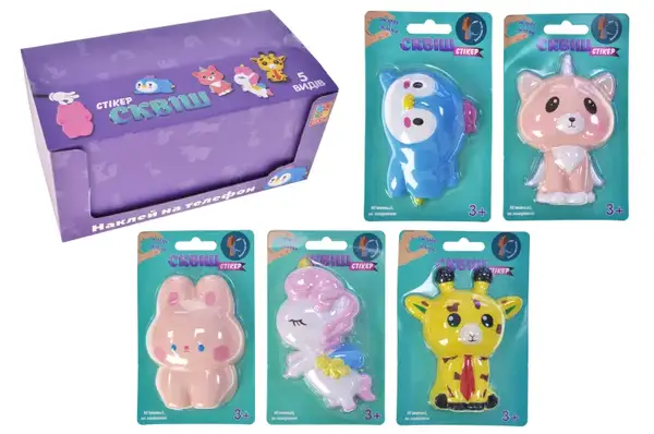 Сквіш-наліпка "Звірятка" VT9001-01 Vladi Toys купити