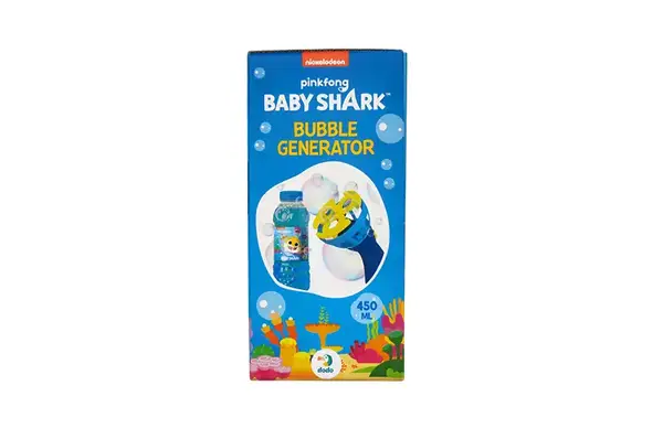 Генератор мильних бульбашок 200612 "Baby Shark" на батарейках + 450 мл DoDo купити недорого в Україні, фото 2