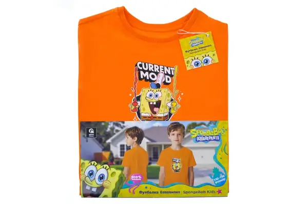 Футболка бавовняна QB-SB-001-13-110-116 SpongeBob Kids 110-116 qbee купити недорого в Україні, фото 5