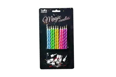 Свічки для торту незатухаюча 18584 "Magic" асорті ТМ "Твоя забава" (10шт.) купити