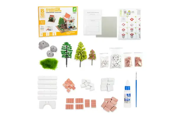 Будівельний набір для творчості з міні-цеглинок BLOCKY "Міні-Котедж" 31002 STRATEG купити недорого в Україні, фото 2