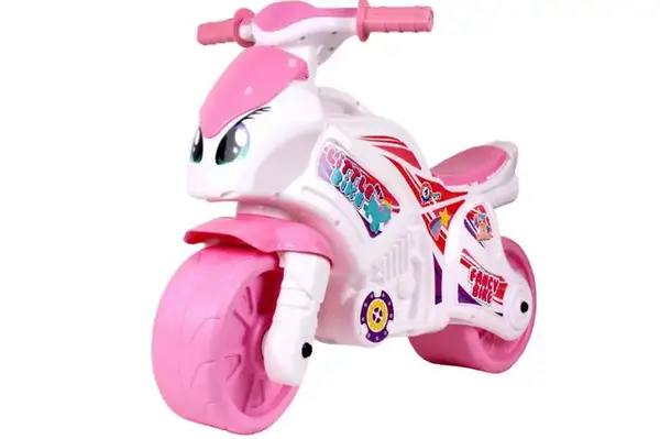 Мотоцикл 6450 біло-рожевий на видувних колесах ТЕХНОК купити