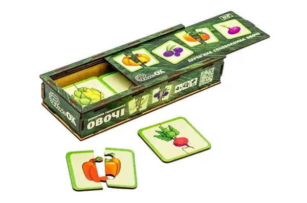 Головоломка дерев'яна Puz-95963 "Овочі" PuzzleOk купити недорого в Україні, фото 5