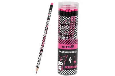 Олівець графітний Kite з гумкою Kuromi HK25-056-2, тубус купити