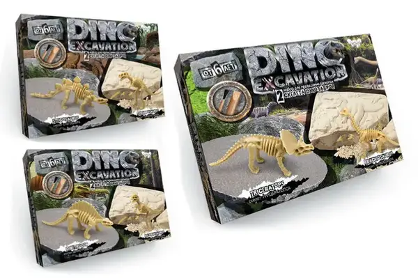 Набір для розкопок DEX-01-04,05,06 "DINO EXCAVATION" динозаври DANKO купити