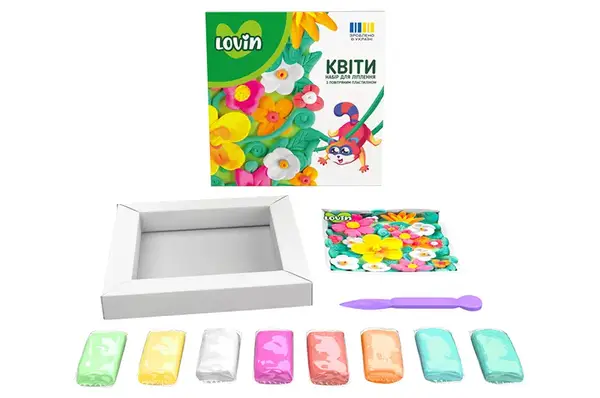 Набір для ліплення 7000227 "Квіти" об'ємна картина LOVIN купити недорого в Україні, фото 4