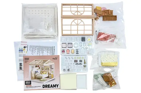 Конструктор-румбокс 8004 MINI HOUSE серії "Інтер'єр" – СПАЛЬНЯ (світло) купити недорого в Україні, фото 5