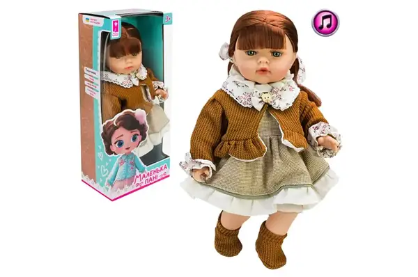 Лялька PL-525-112 "Маленька Пані" на батарейки, озвучено українською мовою, м'яконабивна, р-р іграшки 45 см, в коробці 46x19,5,5x13 см купити