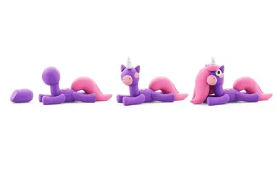 Набір пластиліну, що самостійно твердіє, ЛІПАКА - РАЙДУЖНІ ЄДИНОРОГИ: БРАЙТІ 30137-UA01 купити