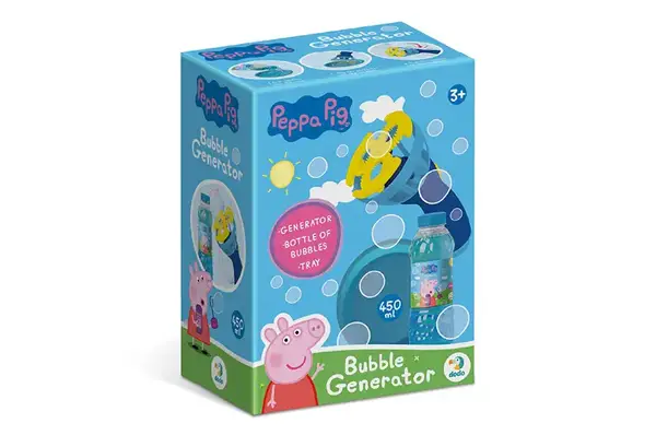 Генератор мильних бульбашок 200613 "Свинка Пепа" на батарейках + 450 мл DoDo купити недорого в Україні, фото 2